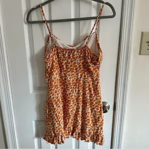 Princess Polly Orange Floral Mini Dress Rayon Size 6 thumbnail 5
