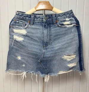 Abercrombie‎ & Fitch ZOE Natural Rise Vintage A-Line Light Blue Denim Skirt 26 thumbnail 1