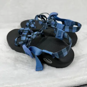 Chaco Z Cloud 2 Womens 7 Blue‎ Checkered Strappy Toe Loop Hiking Sandals J106820 thumbnail 8