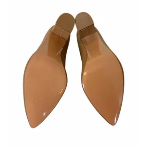 IDIFU Chunky Block Heel Pumps Nude Tan Pointed Toe 4” Heel Size 7.5 Office Work thumbnail 8