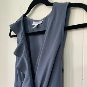 Motherhood Maternity Blue Sleeveless Faux Wrap Dress ~ Ruffle Detail ~ Size S thumbnail 4