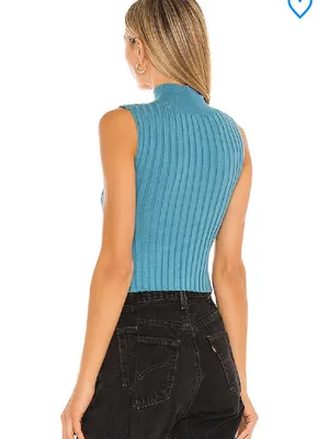 superdown alora wrap top in Blue NWT thumbnail 3