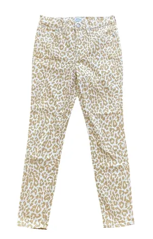 💎 J CREW Skinny Jean Womens Sz 28 Toothpick High Rise Tan Leopard Safari Jungle thumbnail 1