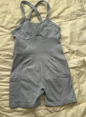 Purple vilanva athletic ribbed romper Size M thumbnail 1