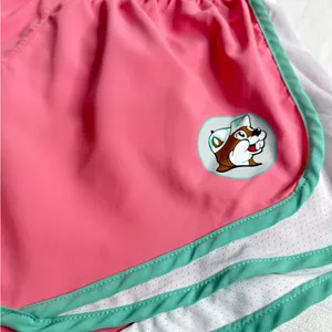 Pink Athletic Shorts with Cartoon Patch thumbnail 3