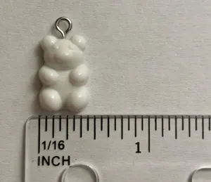 White Gummy Bear Charm Pendant thumbnail 6