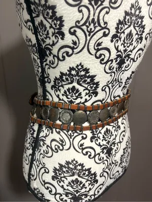 Vintage Western Leather Concho Belt thumbnail 4