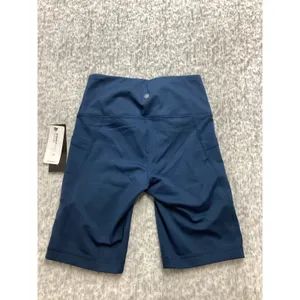 Yogalicious Lux Womens High Waisted Biker Shorts Ocean Silk Blue SHY3864P Size S thumbnail 3