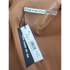 Alice +‎ Olivia NWT Rozlynn Camel Vegan Leather Belted Vest Mini Dress XS thumbnail 10