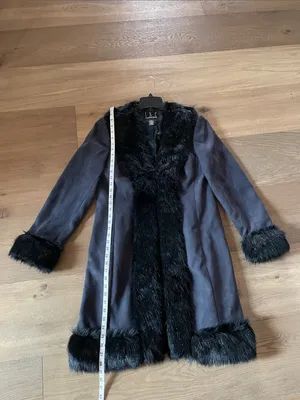 Vintage INC International Concepts Suede Penny Lane Fur Y2K Coat Large thumbnail 13