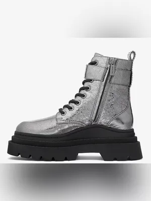 MK Colby Crackled Metallic Leather Combat Boot thumbnail 4