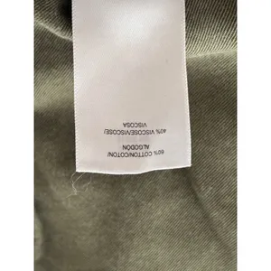 Lucky Brand Utility Shirt Size Medium Olive Green Snap Front Cotton Twill Top thumbnail 10