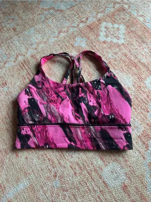 Lululemon Energy Bra Long Line medium B-D Incentive Refresh Multi W2BVKS Sz 4 thumbnail 3