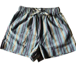 Topshop Women's‎ 4 Striped Shorts Casual Summer Colorful Relaxed Tie Waist thumbnail 1