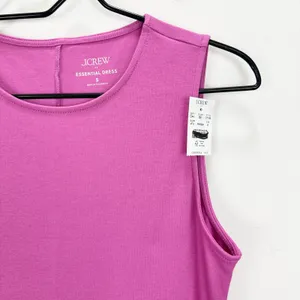 J.Crew Essential Knit Tank Dress Minimalist Casual Sleeveless Cotton Pink S NWT thumbnail 6