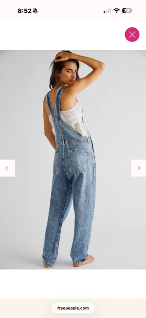 We the Free Ziggy Powder Blue Overalls thumbnail 4