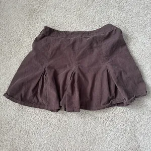 Eyeshadow Brown Pleated Skirt thumbnail 5