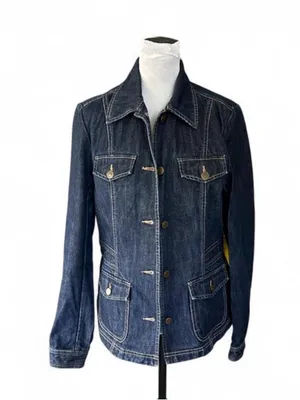 Eddie Bauer Dark Blue Denim Button-Front Jacket thumbnail 5