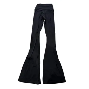 Offline by Aerie Real Me Crossover Flare Hi-Rise Leggings Black, Size XS Short​​ thumbnail 5