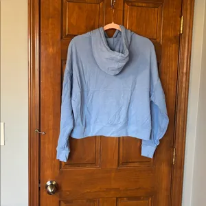 Aerie Blue Hooded Sweatshirt Size Small thumbnail 3