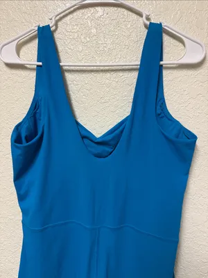 ALL IN MOTIONBright Blue Sleeveless Ribbed Romper Size XL thumbnail 4