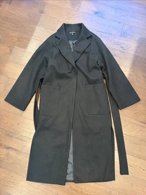 Fore Black Trench Coat in Black Size Medium - C11-678 thumbnail 2