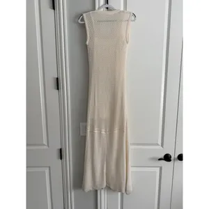 Everlane NWOT Lace Knit Maxi Sweater Dress W/Slip Bone Small Organic Cotton thumbnail 11