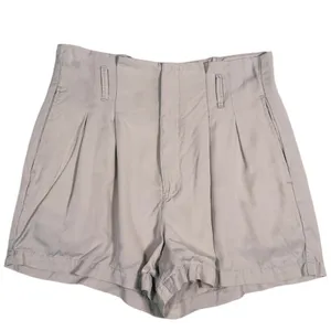 Abercrombie & Fitch High Waisted Pleated Shorts Size S Beige Preppy Quiet Luxury thumbnail 2