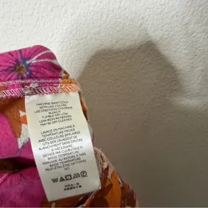 Free People Tessa Tapered Trousers Orange Floral Womens Pants Size 0‎ thumbnail 6