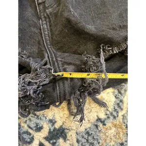 Abercrombie and Fitch High-rise Mom Jean Shorts Black Denim Curve Love Size 27/4 thumbnail 8