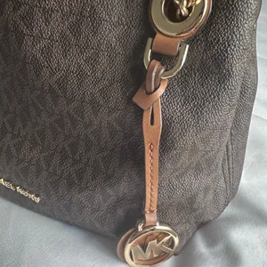 Michael Kors mini Dark Brown Shoulder Bag with Gold Chain thumbnail 8