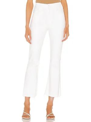 MOTHER Hustler Ankle Fray Jeans 23 Fairest of Them All White $228 thumbnail 12