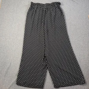 MAX STUDIO Women's Small Black White Pink Patterned Wide Leg Pants Pockets thumbnail 8