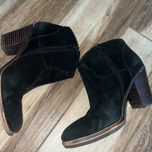 Lucky brand black leather booties thumbnail 3