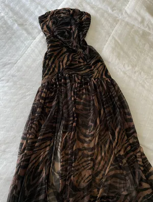 Animal Print Dress Brown thumbnail 1