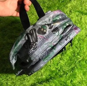 LIGHT BLUE AND BLACK DESIGNED L.L. BEAN BACKPACK thumbnail 3
