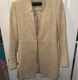 Zara Country Cream Mix Tweed Style Dress Jacket thumbnail 1