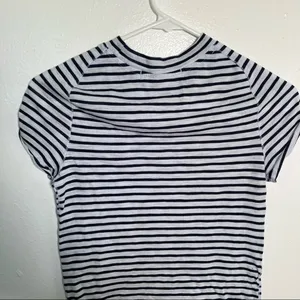 Free People We The Free Women's Size XS Night Sky‎ Top Blue Striped Short Sleeve thumbnail 11