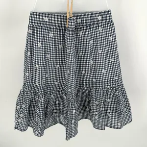 MADEWELL Embroidered Tiered Pull-on Mini Skirt Gingham Check Women’s S thumbnail 3