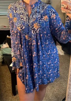 Free People Wildflower Fields‎ Henley Tunic thumbnail 1