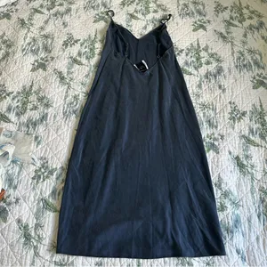 L’Academie Blue Silk Slip Midi Dress S Revolve thumbnail 6