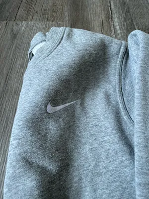 Nike Crewneck Sweatshirt Pullover Heather Gray White Size XS S thumbnail 8