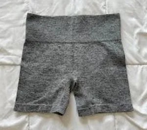 Colsie Shorts‎ Womens Medium Gray Seamless High Waisted Lounge Biker Activewear thumbnail 1