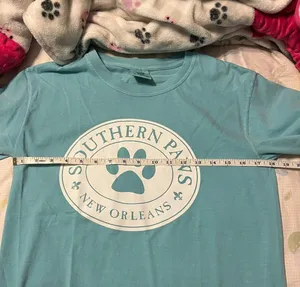 Comfort Colors Southern Paws NOLA Teal Shirt thumbnail 6