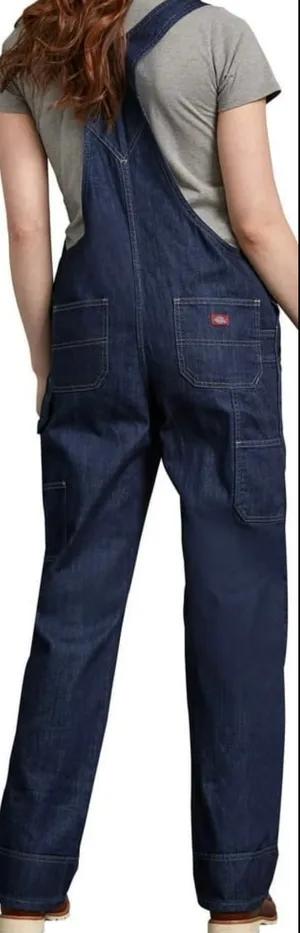 Dickies dark-wash loose straight- baggy leg fit denim carpenter bib overalls,XS thumbnail 6