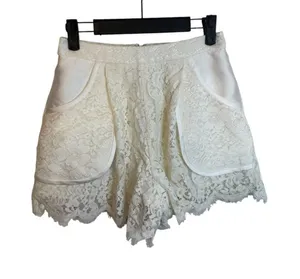 Aviva On Earth White Floral Lace Shorts thumbnail 1