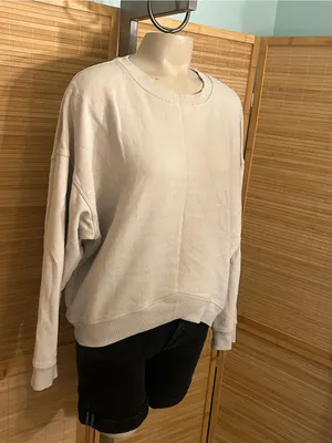 Calvin Klein Performance light tan crewneck long sleeve sweatshirt woman’s L thumbnail 2
