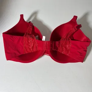 Victorias Secret Size 36DD T-Shirt Lightly Lined Full Coverage Underwire Red Bra thumbnail 2