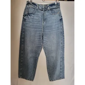 Rewash Women's Barrel Blue Denim Jeans Low Rise Medium Wash 5-Pocket Size 29 thumbnail 2