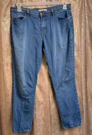 Free People 61855 16515125 Blue Washed Crop Skinny Jeans Size 30 thumbnail 1
